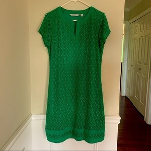 Isaac Mizrahi Live beautiful green lace dress, small / medium